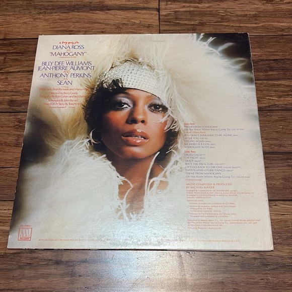 DIANA ROSS as Mahogany Soundtrack LP 1975 Motown M6-85851 Stereo Vinyl Record - Picture 3 of 6